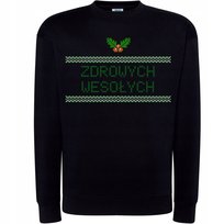 BLUZA ŚWIĄTECZNA ZDROWYCH WESOŁYCH PIKSELOWY WZÓR IDEALNA NA PREZENT 3XL