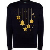 Bluza Świąteczna Złote Ozdoby Choinkowe Gwiazdki Super Prezent Gwiazdka L