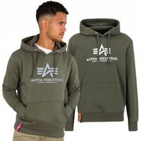 Bluza z kapturem Alpha Industries Basic 178312 142 - Ciemnooliwkowa L [L] Inna marka