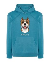 Bluza z kapturem Amstaff Personalizowana Pupil Pies Jasnoniebieska M