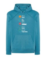 Bluza z kapturem Anime Gaming Życie Plan Dnia Niebieska L