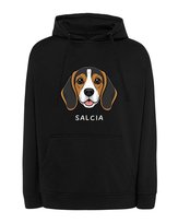 Bluza z kapturem Beagle Personalizowana Pupil Pies Czarny M