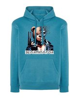 Bluza z kapturem Bearminator Miś Terminator Śmieszne Niebieska XL