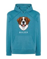 Bluza z kapturem Bernardyn Personalizowana Pupil Pies Jasnoniebieska L