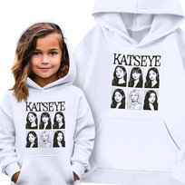 Bluza Z Kapturem Biała KATSEYE BEAUTIFUL CHAOS K-pop Na Prezent - 152 cm Wz Inna marka