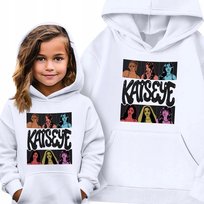 Bluza Z Kapturem Biała KATSEYE TEAM Muzyka K-pop Idolki Prezent - 140 cm Wz Inna marka