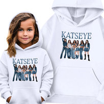 Bluza Z Kapturem Biała KATSEYE WORLD Muzyka K-pop Na Prezent - 140 cm Wzory Inna marka