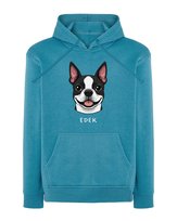 Bluza z kapturem Boston Terrier Personalizowana Pies Jasnoniebieska M