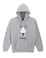 Bluza z kapturem Bull Terrier Personalizowana Pupil Pies Szara L