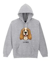 Bluza z kapturem Cocker Spaniel Personalizowana Pies Szara XL