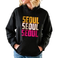 Bluza Z Kapturem Czarna SEOUL SEOUL Korea Japonia K-Pop Wiele Wzorów Rozm S Inna marka