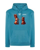 Bluza z kapturem Czekoladowe Zajączki Wielkanoc Niebieska L