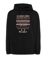 Bluza z kapturem dla Córki Miłość Rodzica Personalizowana Czarny XL