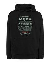 Bluza z kapturem dla Męża Personalizowana od Żony Czarny M