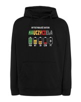 Bluza z kapturem dla Nauczyciela Energia Plan Tygodnia Czarny M