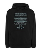 Bluza z kapturem dla Syna Miłość Rodzica Personalizowana Czarny L