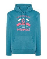 Bluza z kapturem dla Żony Personalizowana Rocznica Ślub Miłość Niebieska L