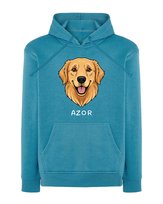 Bluza z kapturem Golden Retriever Personalizowana Pies Jasnoniebieska XL