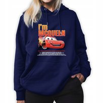 Bluza Z Kapturem Granatowa I'M MCQUEEN Młodzieżowe Trendy Styl Wzory Rozm M Inna marka