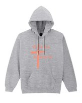 Bluza z kapturem Jezus Krzyż Wiara ponad Strach Szara M
