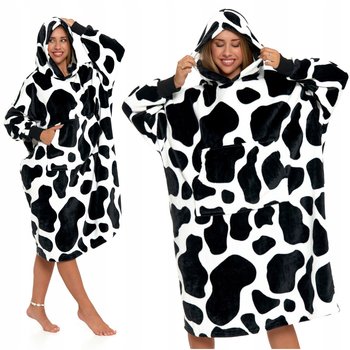 Bluza z Kapturem Koc Kocobluza Duża Gruba Ciepła na Zimę w Łaty Krowa MORAJ - Moraj