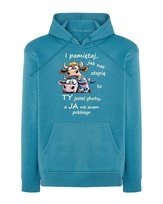 Bluza z kapturem Krowy Śmieszny Tekst Niebieska L