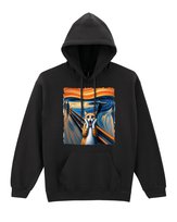 Bluza z kapturem Krzyk Edvard Munch Parodia Kot Czarny XL