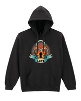 Bluza z kapturem LOVE Serce Kłódka Miłość Vintage Czarny M