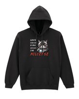 Bluza z kapturem Lubię jak Milczysz Kot Śmieszny Czarny L