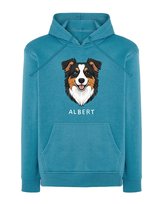 Bluza z kapturem Owczarek australijski Pupil Pies Jasnoniebieska L