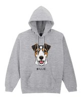 Bluza z kapturem Parson Russell terrier Pupil Pies Szara L