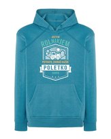 Bluza z kapturem Personalizowana dla Rolnika Śmieszna Niebieska XL