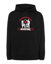 Bluza z kapturem Personalizowana Kocham Rodzinę Czarny M