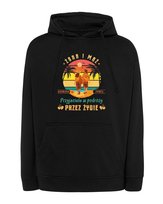 Bluza z kapturem Personalizowana Małżeństwo Żona Mąż Czarny L