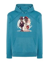 Bluza z kapturem Personalizowana Śmieszna Ślub Zombie Niebieska M