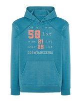 Bluza z kapturem Personalizowana Urodziny Lata Doświadczenia Jasnoniebieska L