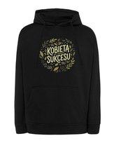 Bluza z kapturem Prezent na Dzień Kobiet Kobieta Sukcesu Czarna L TeeLove