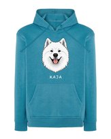 Bluza z kapturem Samojed Personalizowana Pupil Pies Jasnoniebieska M