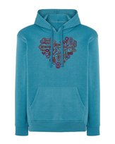 Bluza z kapturem Serce z Instrumentów Muzyka Niebieska M