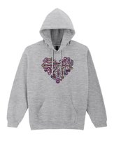 Bluza z kapturem Serce z Instrumentów Muzyka Szara XL