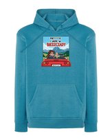 Bluza z kapturem Śmieszna Jadę w Bieszczady Wyjazd Niebieska XL