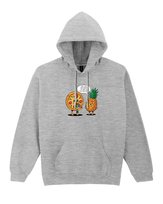 Bluza z kapturem Śmieszna Pizza Ananas Jedzenie Szara L
