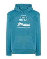 Bluza z kapturem Śmieszna Rolnik szuka Żony Tekst Niebieska L