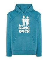 Bluza z kapturem Śmieszna Ślub Koniec Wolności Niebieska L