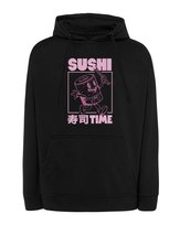 Bluza z kapturem Sushi Czas na Jedzenie Artystyczne Czarny XL