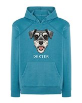 Bluza z kapturem Sznaucer Personalizowana Pupil Pies Jasnoniebieska XL