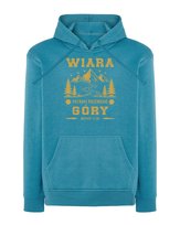 Bluza z kapturem Wiara Biblia Cytat Mateusz 17:20 Jasnoniebieska M