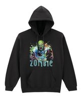 Bluza z kapturem z nadrukiem Zombie Horror Czarny L