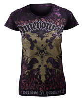 bluzka damska AMENOMEN - EAGLE SATAN (OMEN161DA ALLPRINT PURPLE)-XS Inna marka