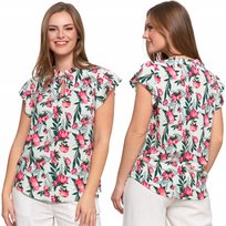 Bluzka Damska Koszulka Na Krótki Rękaw We Wzory Elegancka Moraj Xxl Patt 1